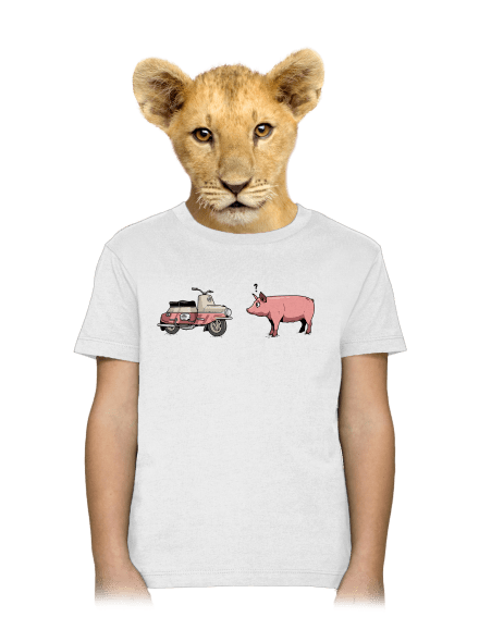 Prasata detské tričko White