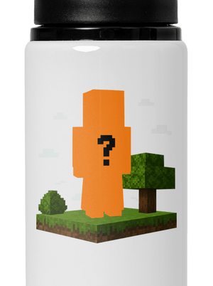 Minecraft z vlastnej fotky flaša na vodu White