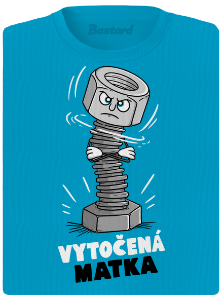 Vytočená matka dámske športové tričko Blue Atol