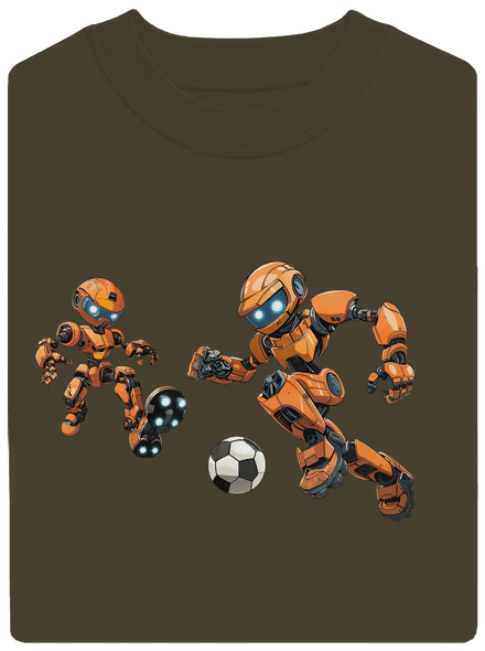 AI futbal unisex mikina bez kapucne Urban Khaki