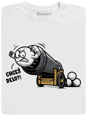 Chceš delo? pánske dlhý rukáv White