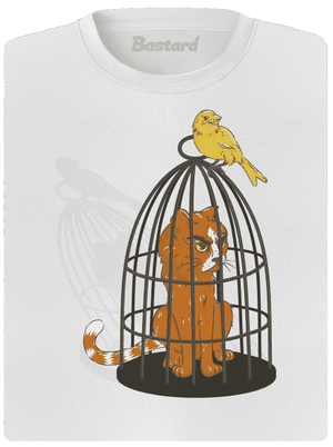 Vtáčia odplata dámske športové tričko White