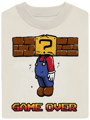 Game Over unisex mikina bez kapucne Off White