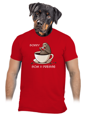 V presse pánske tričko Red