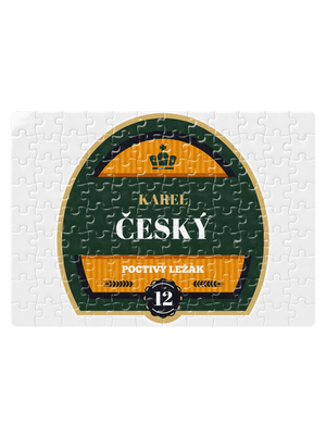 Pivná etiketa puzzle White