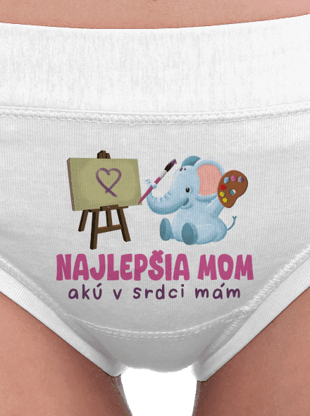 Najlepšia mom dámske nohavičky White