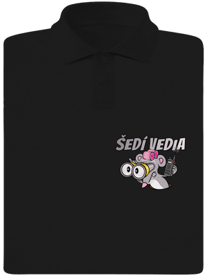 Šedí vedia - myš pánska polokošeľa Black