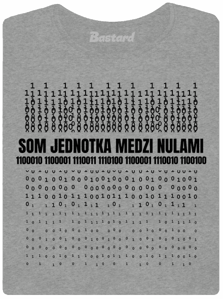 Jednotka medzi nulami dámske tričko Dark Gray Melange