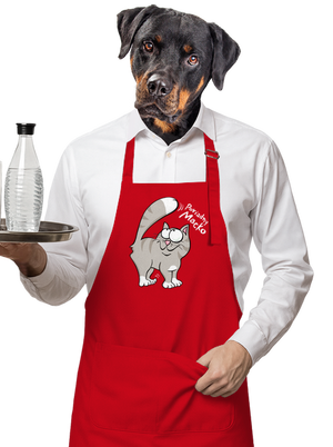 Macko a Micka zástera Red