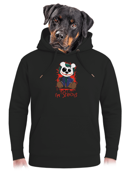 Serious unisex mikina premium Dark Black