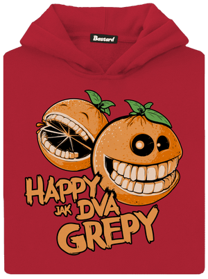 Happy grepy detská mikina klokanka Fire Red