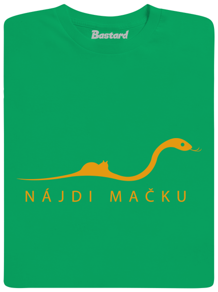 Nájdi mačku detské tričko Kelly Green