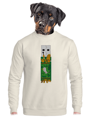 USB city unisex mikina bez kapucne Off White