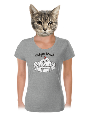 Milujem túlenie dámske tričko Dark Gray Melange