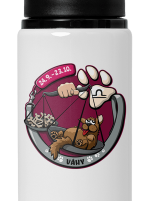 Psí horoskop: Váhy flaša na vodu White