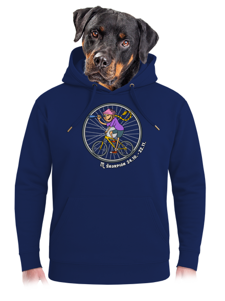 Cyklistický horoskop: Škorpión unisex mikina premium Navy
