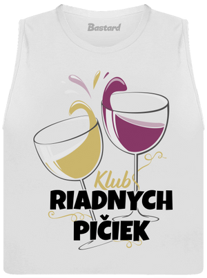 Klub riadnych pičiek dámske tielko voľné White