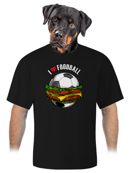 Foodball unisex tričko oversized Black