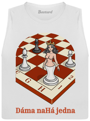 Dáma nahá jedna dámske tielko voľné White