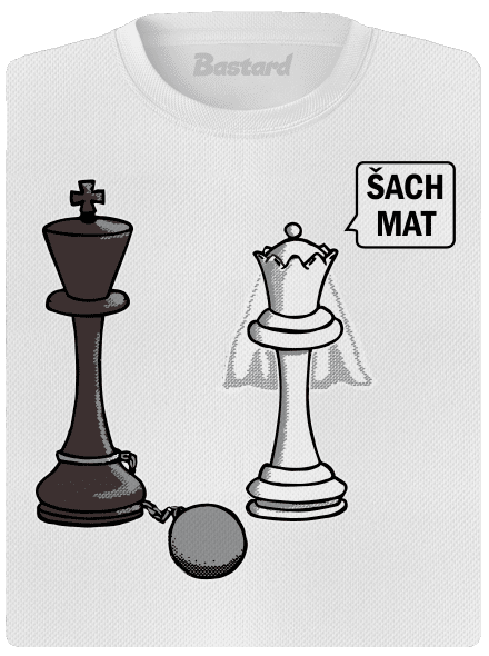Šach mat dámske športové tričko White
