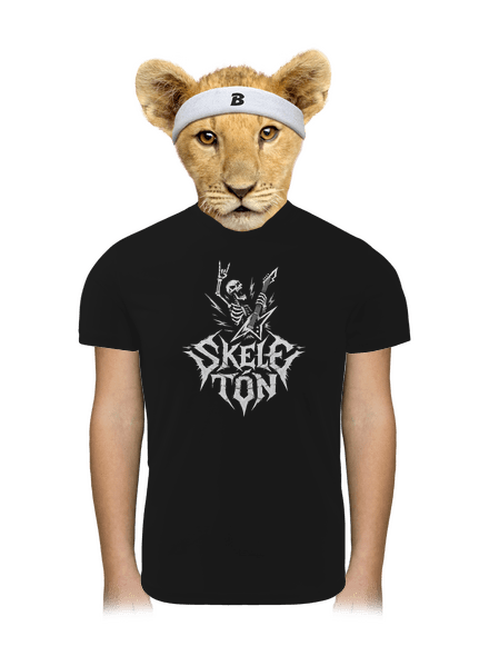 Skeletón detské športové tričko Black