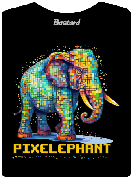 Pixelephant dámske tričko prémium Black