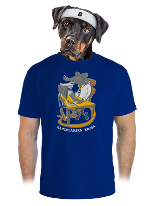 Kancelárska krysa pánske športové tričko Royal Blue Mal