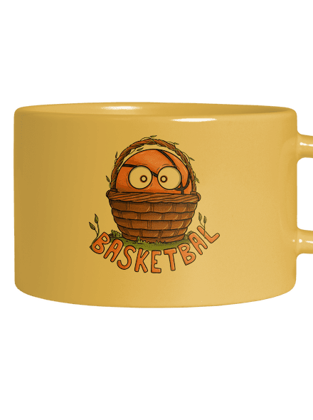 Basketbal hrnček makronka Yellow Macaron