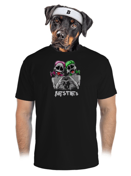 Besties pánske športové tričko Black