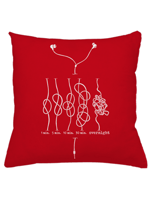 Škola uzlovania vankúš Red