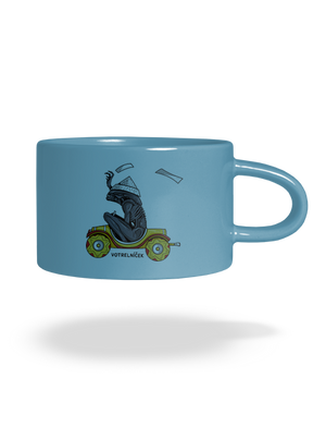 Votrelníček hrnček makronka Blue Macaron