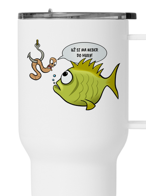 Ryba a dážďovka termohrnček White
