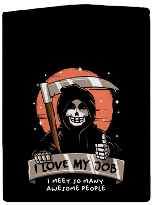 I love my job pánska mikina na zips Black