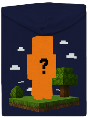 Minecraft z vlastnej fotky pánska mikina na zips Navy