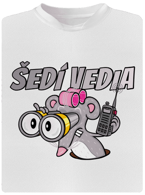 Šedí vedia - myš pánske športové tričko White
