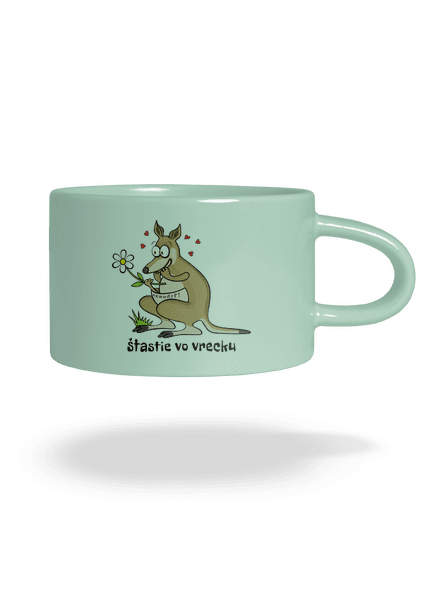 Šťastie vo vrecku hrnček makronka Mint Macaron