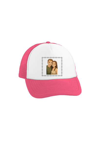 Ghibli efekt z vlastnej fotky šiltovka truckerka Fluorescent Pink cap