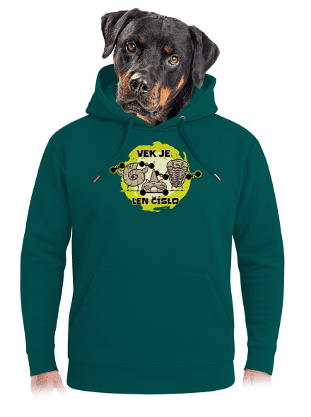 Vek je len číslo unisex mikina premium Emerald Green