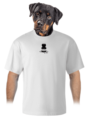 Netušim unisex tričko oversized White