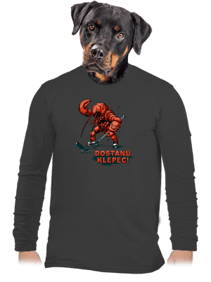 Dostanú klepec pánske dlhý rukáv Dark Grey