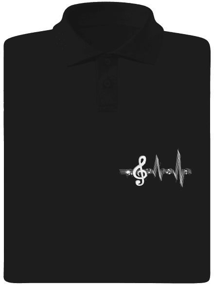 Žijem muzikou pánska polokošeľa Black