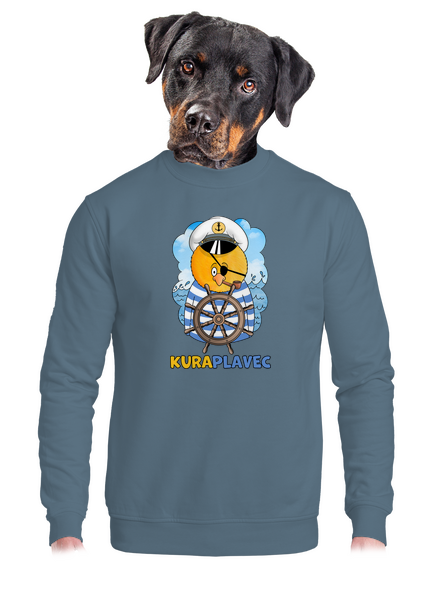 Kuraplavec unisex mikina bez kapucne Nordic Blue