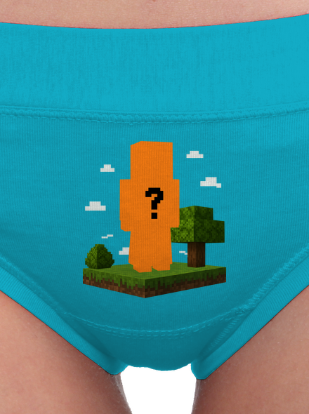Minecraft z vlastnej fotky dámske nohavičky Turquoise