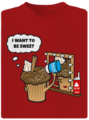 Sweet muffin pánske športové tričko Red Mal