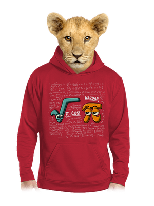 Pí, čus! detská mikina klokanka Fire Red