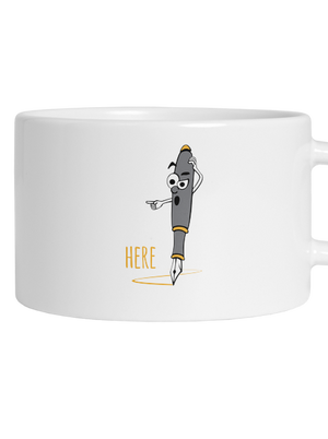 Pen is here hrnček makronka White