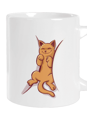 Spiace mačiatko veľký hrnček White