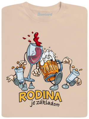 Rodina je základom pánske tričko Sand