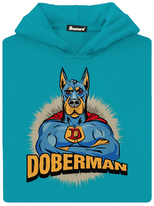 Doberman detská mikina klokanka Hawaiian Blue