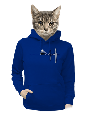 Coffee help dámska mikina klokanka Royal Blue Mal